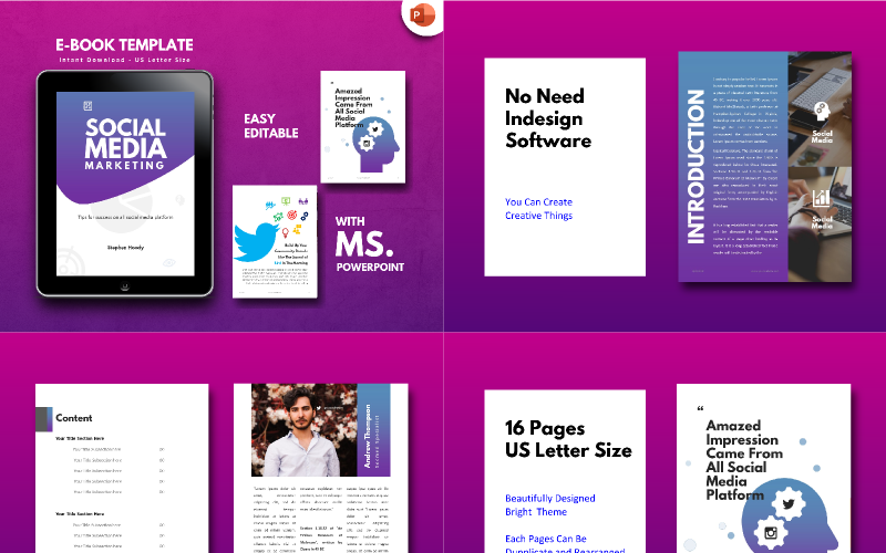 Modèle PowerPoint de présentation sur le marketing des médias sociaux