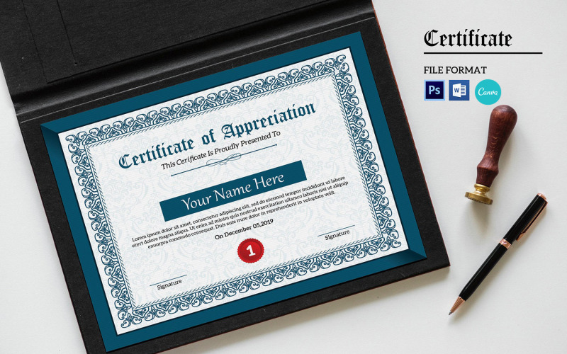 Sistec multifunctionele certificaatsjabloon