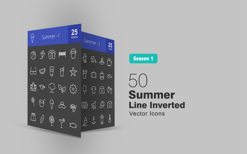 Download Набор иконок "50 Summer Line Inverted Icon Set" / 50 Summer Line Inverted Icon Set - Набор иконок на тему графика ball icon summer sandals beach suitcase traveling cap plane shirt ice cream flower surfing fan cocktail butterfly sunglasses hat iconbunny