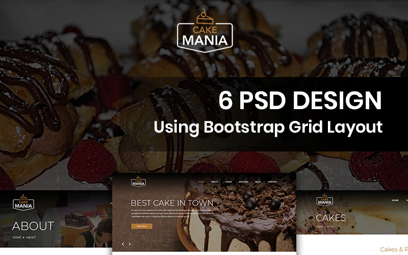 Cake Mania - Cake Shop Szablon PSD