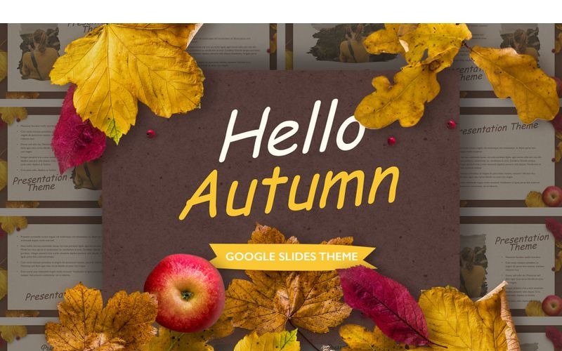 Goldene Blätter Google Slides