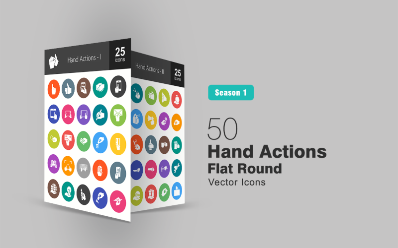 Download Набор иконок "50 Hand Actions Flat Round Icon Set" / 50 Hand Actions Flat Round Icon Set - Набор иконок на тему графика cursor,icon,handshake,playing,game,writing,reading,giving,money,stacking,coins,using,mouse,typing,cutting,taking,call,smoking,spraying,announcing