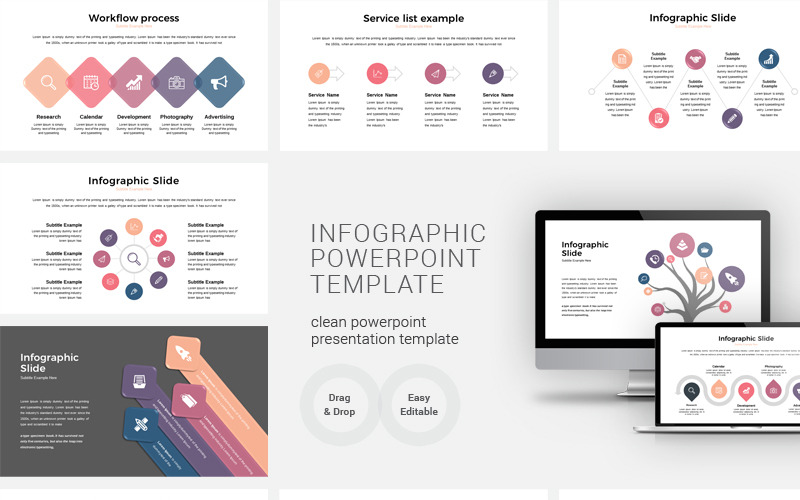 Pangkus - Infografik-Präsentation PowerPoint-Vorlage