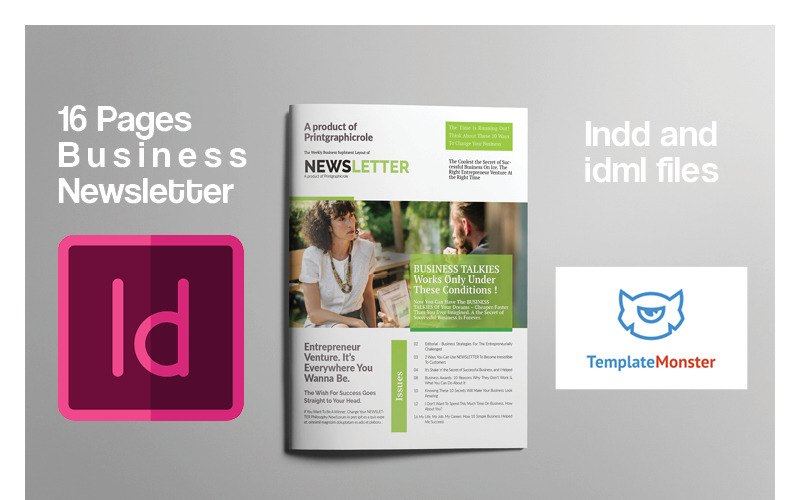 Download Фирменный стиль "Business Newsletter  #04" / Business Newsletter  #04 - Фирменный стиль на тему графика newsletter,a4,business,journal,report,company,brochure,profile,newspaper,magazine,indesign,layout