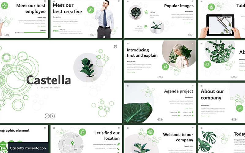 Castella PowerPoint template