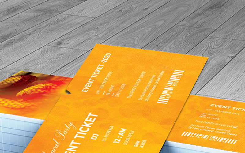 Download Фирменный стиль "Event Ticket Vol_ 5 - Corporate Identity Template" / Event Ticket Vol_ 5 - Corporate Identity Template - Фирменный стиль на тему графика ticket event simple stationery technology web corporate flyer creative flyer travel business card corporate card liflet computer internet id kit