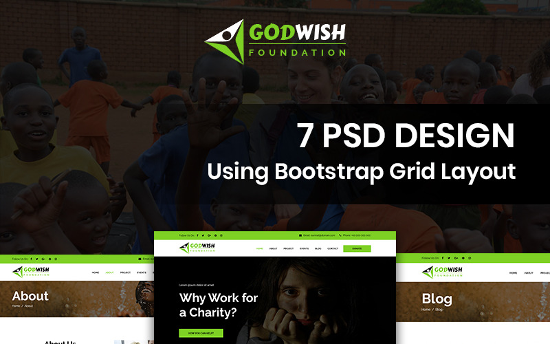 Godwish - Charity PSD Template