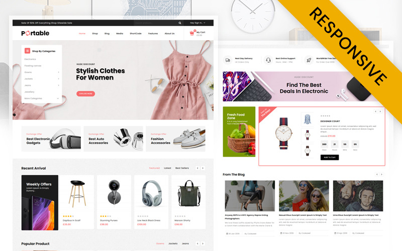 мегастор отзывчивая тема woocommerce