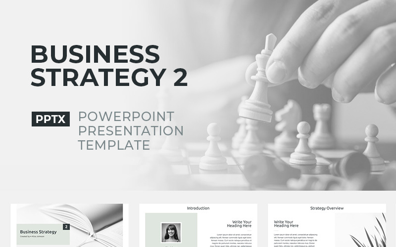 Bedrijfsstrategie 2 PowerPoint-sjabloon