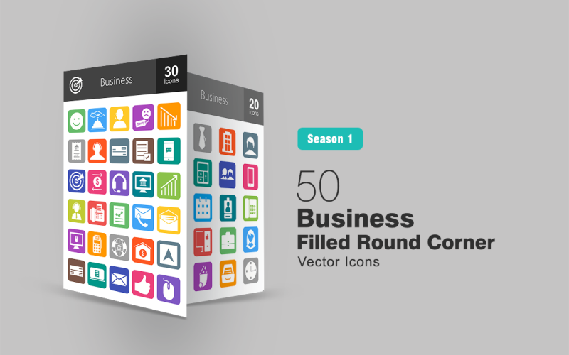 Download Набор иконок "50 Business & Finance Filled Round Corner Icon Set" / 50 Business & Finance Filled Round Corner Icon Set - Набор иконок на тему графика account,icon,address,book,business,finance,customer,contacts,dealing,transaction,calendar,computer,calculation,support,economy,tag,internet,banking,clock,office