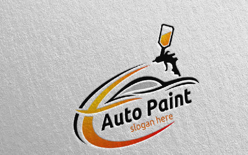 Download Шаблон логотипа "Car Painting 2 Logo Template" / Car Painting 2 Logo Template - Шаблон логотипа на тему графика car logo paint vector illustration icon design vehicle auto service spray repair automotive transport color automobile garage transportation airbrush silhouette