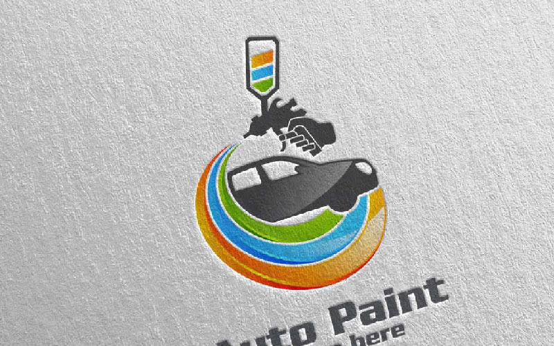 Download Шаблон логотипа "Car Painting 4 Logo Template" / Car Painting 4 Logo Template - Шаблон логотипа на тему графика car logo paint vector illustration icon design vehicle auto service spray repair automotive transport color automobile garage transportation airbrush silhouette