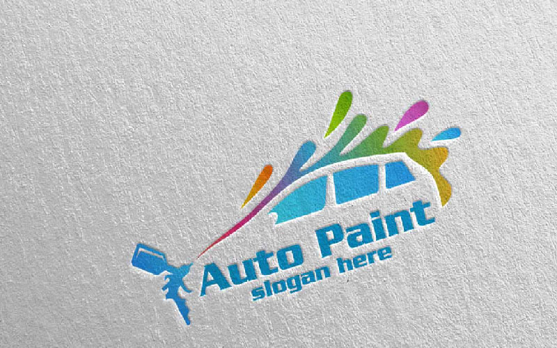 Download Шаблон логотипа "Car Painting 6 Logo Template" / Car Painting 6 Logo Template - Шаблон логотипа на тему графика car logo paint vector illustration icon design vehicle auto service spray repair automotive transport color automobile garage transportation airbrush silhouette