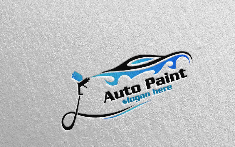 Download Шаблон логотипа "Car Painting 7 Logo Template" / Car Painting 7 Logo Template - Шаблон логотипа на тему графика car logo paint vector illustration icon design vehicle auto service spray repair automotive transport color automobile garage transportation airbrush silhouette