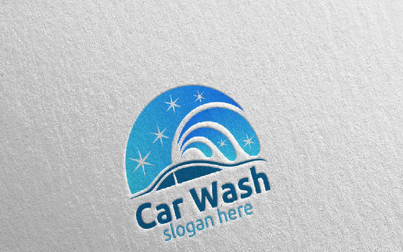 Download Шаблон логотипа "Car Wash Logo Template" / Car Wash Logo Template - Шаблон логотипа на тему графика car logo wash vector service auto icon design vehicle repair illustration automotive wheel logotype water tool clean company drive sport