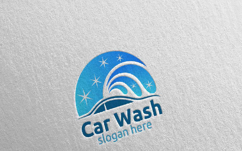 Modelo de logotipo para lavagem de carros