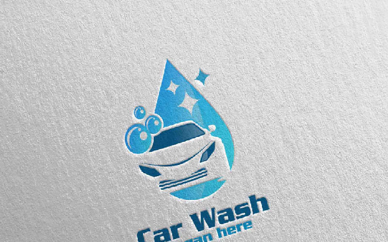 Mytí aut 2 Logo šablona