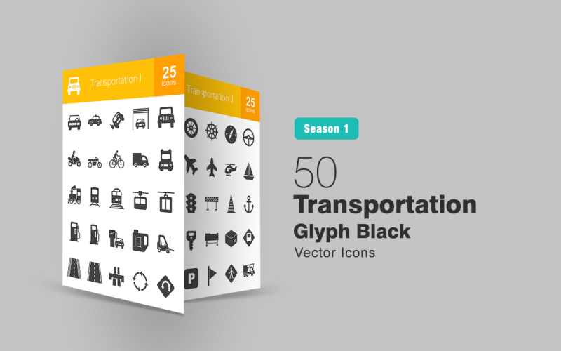 Download Набор иконок "50 Transportation Glyph Icon Set" / 50 Transportation Glyph Icon Set - Набор иконок на тему графика aeroplane icon biker bridge bus car cycling garage helicopter highway jeep pedestrian petrol ship speedometer transport icons transportation truck iconbunny