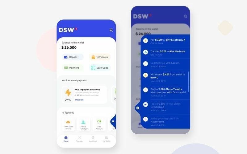 Finanzas - Plantilla de dibujo Dasunwallet