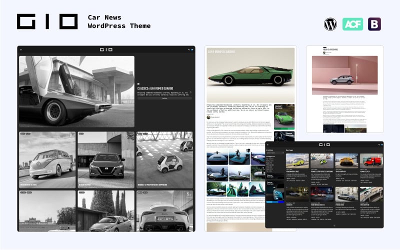 GIO - Tema WordPress de notícias de carros
