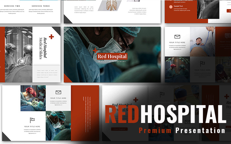 Red Hospital Medical Google Slides