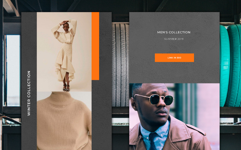Download Шаблон для соцсетей "Instagram Outfit Template for Social Media" / Instagram Outfit Template for Social Media - Шаблон для соцсетей на тему графика instagram branding template smm social media marketing