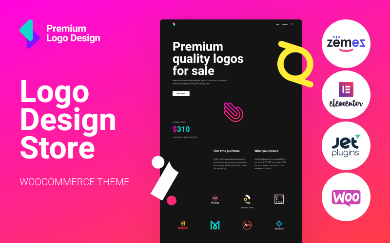 Logoster - Creative And Modern Logo Design Shop WooCommerce Teması
