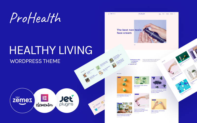 ProHealth - аккуратная и нежная тема WordPress для здорового образа жизни