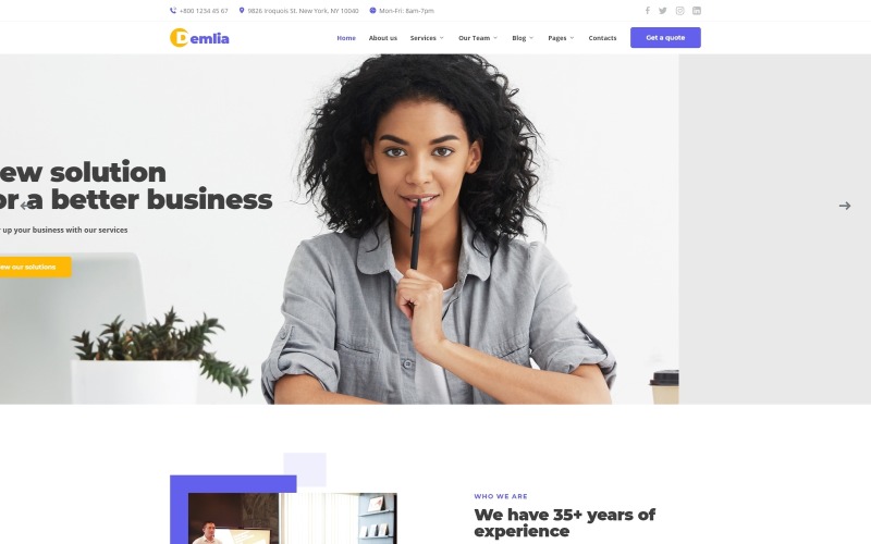 Demlia - Modèle de site Web de conseil aux entreprises