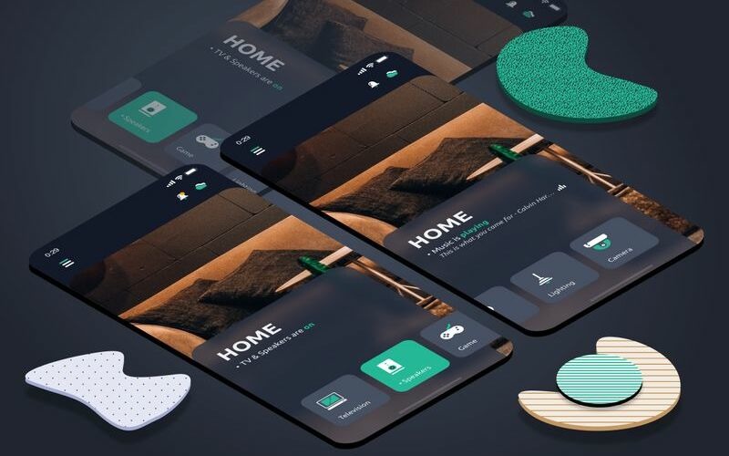 Download Sketch шаблон "Home Dark Sketch Template" / Home Dark Sketch Template - Sketch шаблон на тему графика 