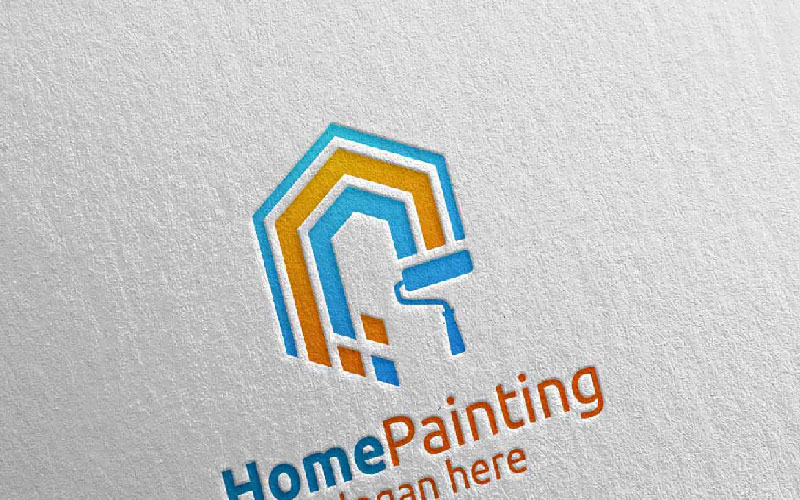 Download Шаблон логотипа "Home Painting Vector 2 Logo Template" / Home Painting Vector 2 Logo Template - Шаблон логотипа на тему графика logo paint home illustration vector design icon brush construction repair residential style icons drawing building real estate apartment architecture modern