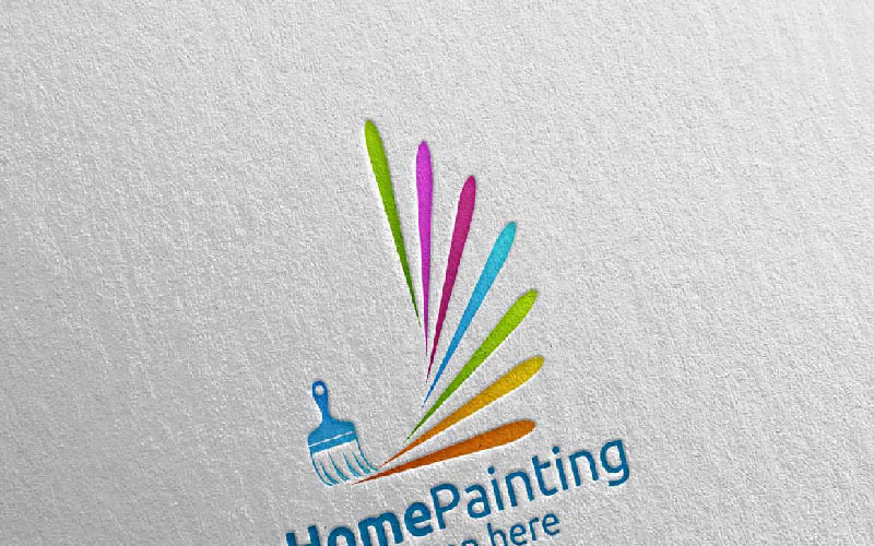 Download Шаблон логотипа "Home Painting Vector 3 Logo Template" / Home Painting Vector 3 Logo Template - Шаблон логотипа на тему графика logo paint home illustration vector design icon brush construction repair residential style icons drawing building real estate apartment architecture modern