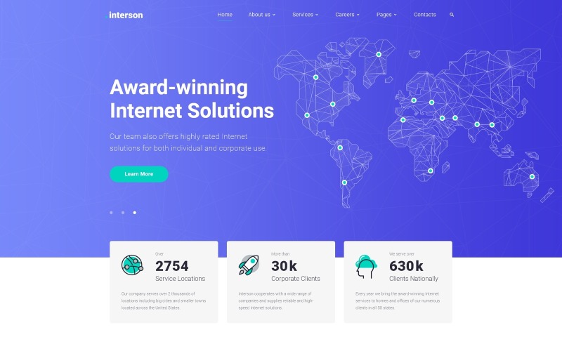 .interson - Internet Clean HTML-mall för webbplats