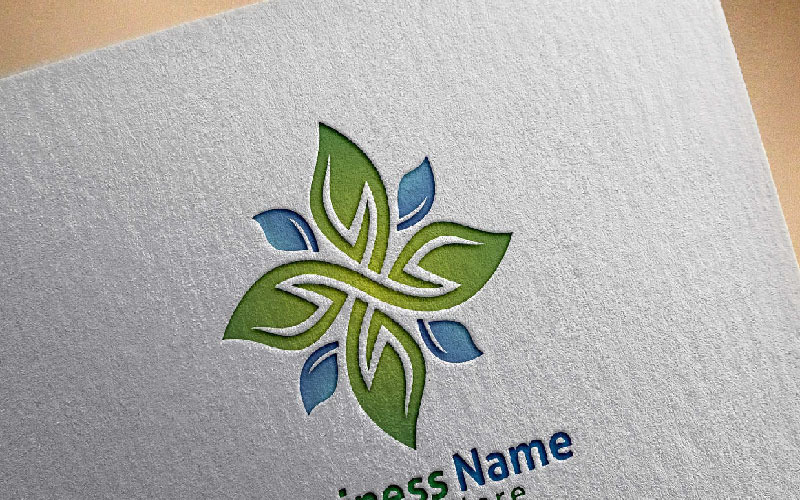 Natural Green Tree with Ecology Leaf Concept 6 Logo Template