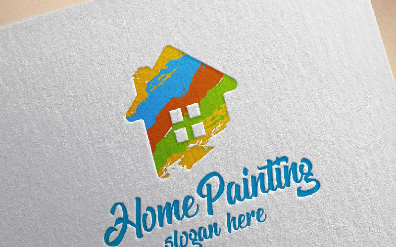 Download Шаблон логотипа "Real Estate Painting 2 Logo Template" / Real Estate Painting 2 Logo Template - Шаблон логотипа на тему графика logo paint home illustration vector design icon brush construction repair residential style icons drawing building real estate apartment architecture modern
