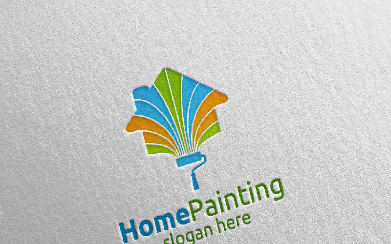 Download Шаблон логотипа "Real Estate Painting 3 Logo Template" / Real Estate Painting 3 Logo Template - Шаблон логотипа на тему графика logo paint home illustration vector design icon brush construction repair residential style icons drawing building real estate apartment architecture modern