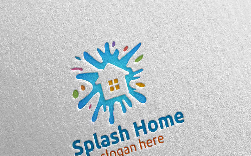 Download Шаблон логотипа "Splash Painting Logo Template" / Splash Painting Logo Template - Шаблон логотипа на тему графика logo paint home illustration vector design icon brush construction repair residential style icons drawing building real estate apartment architecture modern