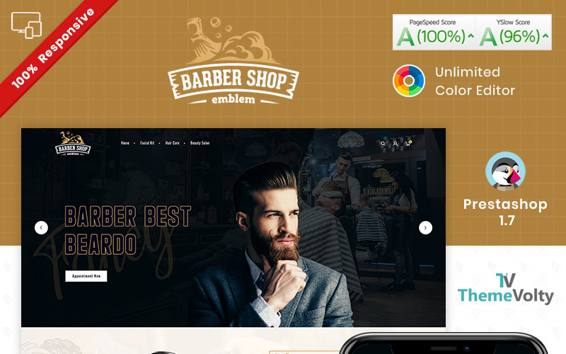 Barber Shop - Saloon PrestaShop Teması