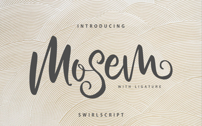 Мосем | Вихровий курсивний шрифт