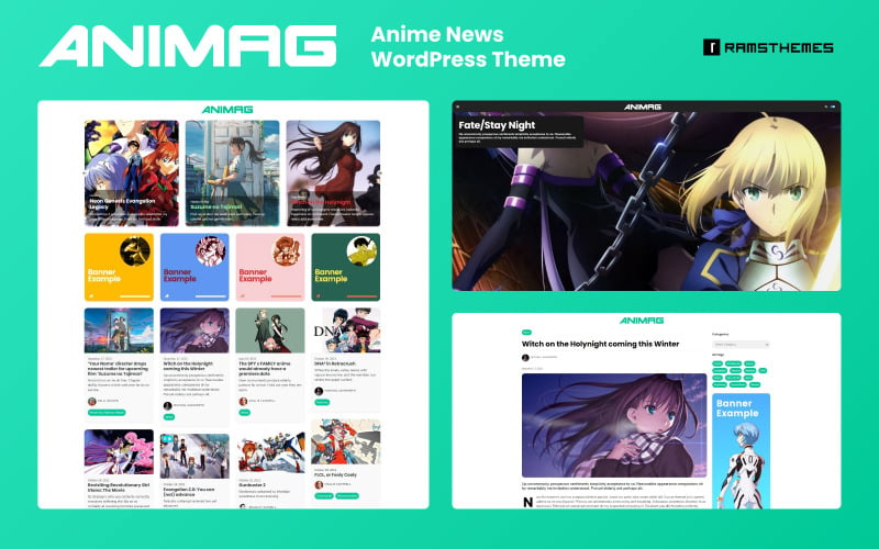 ANIMAG - Tema WordPress per notizie su anime + RTL