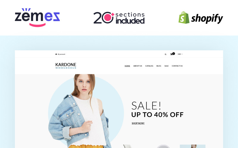 kardone wholesale store template clean shopify theme