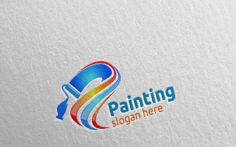 Download Шаблон логотипа "Home Painting Vector 9 Logo Template" / Home Painting Vector 9 Logo Template - Шаблон логотипа на тему графика logo paint home illustration vector design icon brush construction repair residential style icons drawing building real estate apartment architecture modern