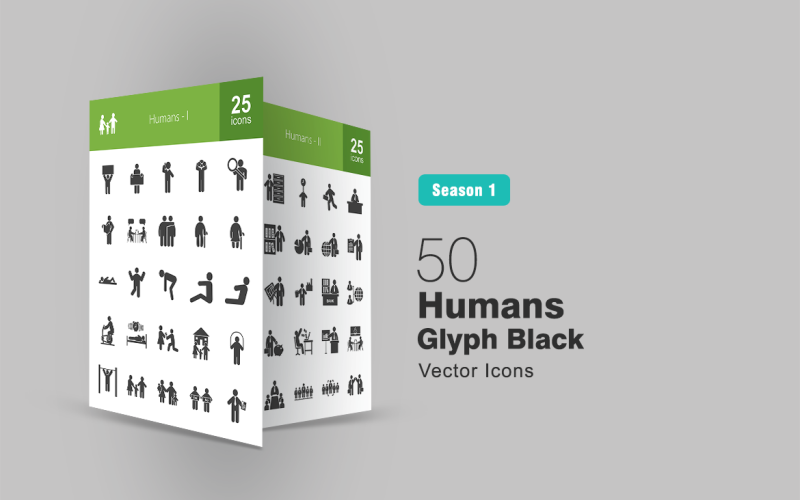 Download Набор иконок "50 Humans Glyph Icon Set" / 50 Humans Glyph Icon Set - Набор иконок на тему графика humans icon partnership applicants team meeting lecture conference presenting earning connected user savings banker industry worker architect online work examination