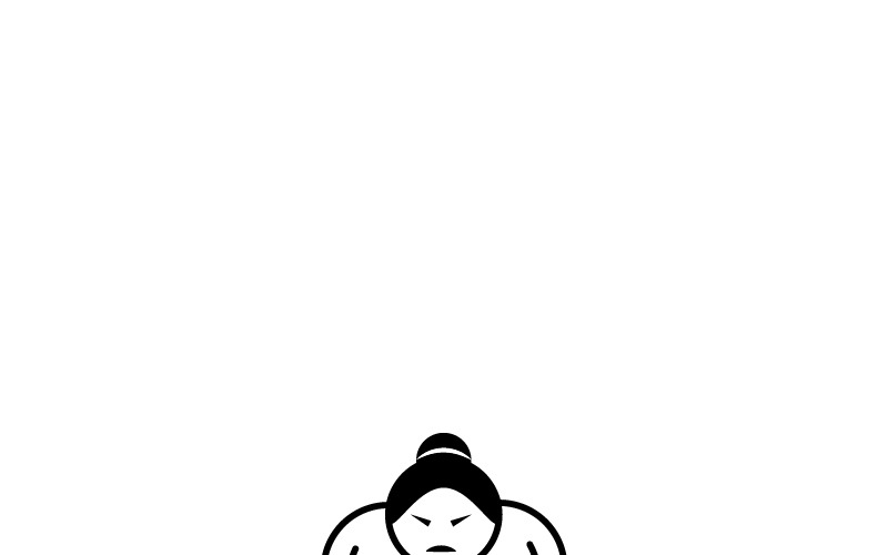 Download Шаблон логотипа "Japanes Sumo Logo Template" / Japanes Sumo Logo Template - Шаблон логотипа на тему графика japan sumo japanese logo traditional athlete icon asian character cartoon strong warrior minimalism retro fight competition fighter tokyo angry tournament