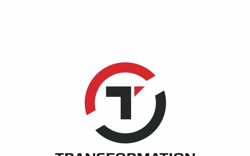 Modelo de logotipo da letra T de transformação