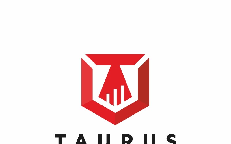 Taurus T dopis Logo šablona