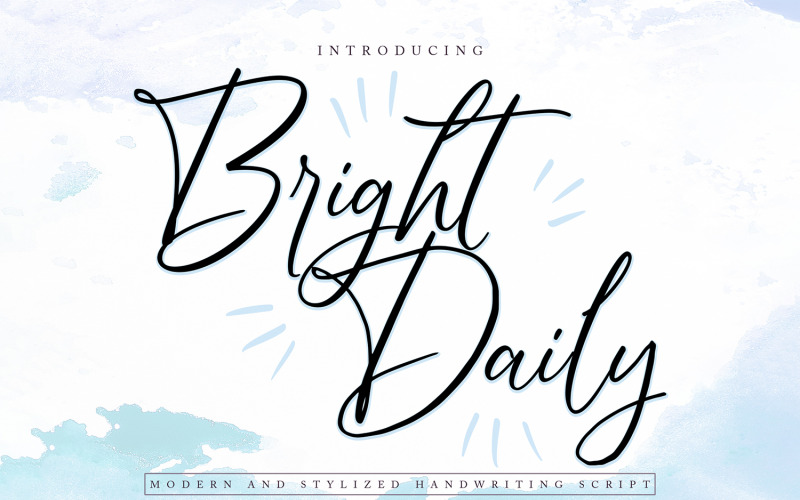 BrightDaily | Carattere di scrittura a mano moderno e stilizzato