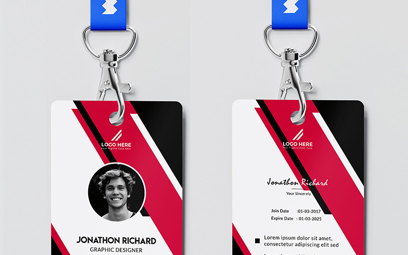 Download Фирменный стиль "ID Card - Corporate Identity Template" / ID Card - Corporate Identity Template - Фирменный стиль на тему графика id card cards office design corporate template vector job school