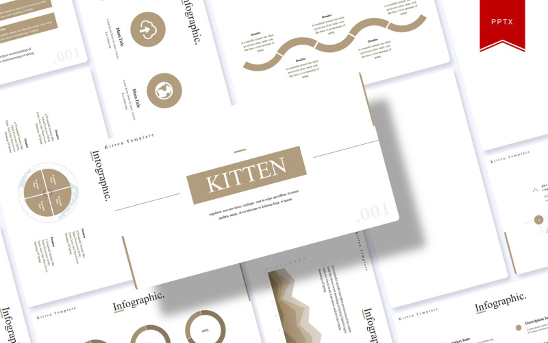 Kotek - szablon PowerPoint