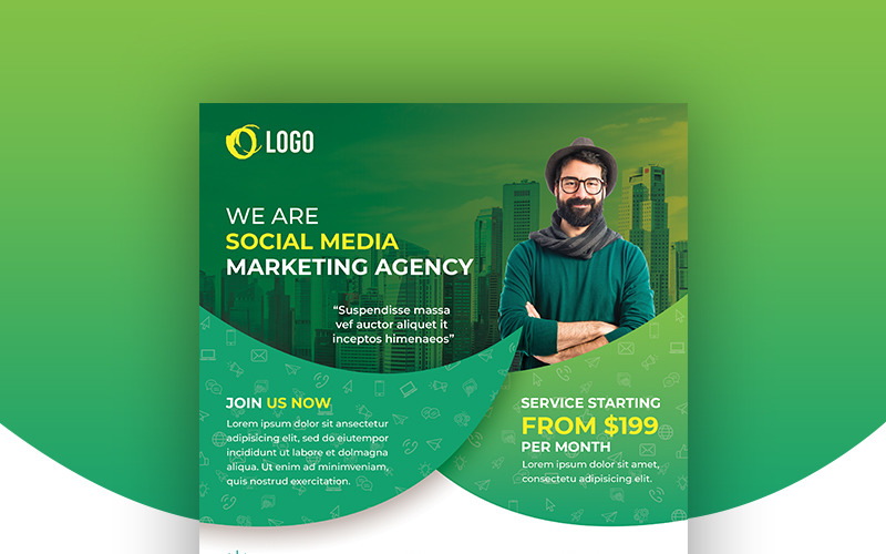 Download Фирменный стиль "Social Media Marketing Flyer - Corporate Identity Template" / Social Media Marketing Flyer - Corporate Identity Template - Фирменный стиль на тему графика ad,business,facebook,flyer,marketing,media,network,photoshop,presentation,promotion,psd,seminar,a4,flyerdesign